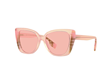 Burberry Women's Meryl 54mm Pink/Check Pink Sunglasses  | BE4393F-4052-5-54