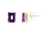 8x6mm Emerald Cut Amethyst 14k Yellow Gold Stud Earrings