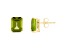 8x6mm Emerald Cut Peridot 14k Yellow Gold Stud Earrings