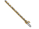 Emerald Cut White Lab-Grown Diamond G-H SI 14K Yellow Gold Tennis Bracelet 4.30ctw