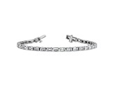 Emerald Cut White Lab-Grown Diamond G-H SI 14K White Gold Tennis Bracelet 7.40ctw