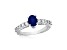 1.31ctw Sapphire and Diamond Ring in 14k White Gold