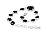 Round Shape Black Onyx Sterling Silver Bracelet 23ctw