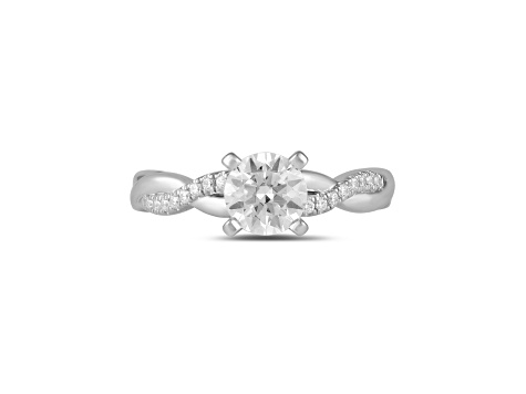 Round White Lab Grown Diamond Ring 14K White Gold 1.08ctw - 14NL3A | JTV