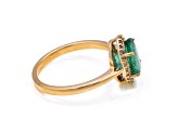 1.81 Ctw Emerald With 0.14 Ctw White Diamond Ring in 14K YG