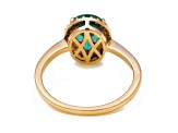 1.81 Ctw Emerald With 0.14 Ctw White Diamond Ring in 14K YG