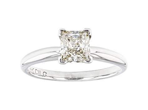 White Lab-Grown Diamond 14kt White Gold Solitaire Ring 1.00ct