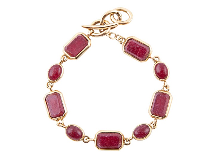 最新最全のをすべて Onyx Red Delicately Jewelry Barse Gold Bracelet Toggle Tone トップス