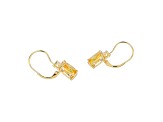 Yellow and White Cubic Zirconia 18K Yellow Gold Over Sterling Silver Earrings 9.71ctw