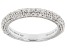 Judith Ripka 0.95 ctw Bella Luce® Diamond Simulant Rhodium Over Sterling Silver Band Ring