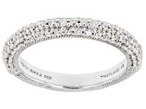 Judith Ripka 0.95 ctw Bella Luce® Diamond Simulant Rhodium Over Sterling Silver Band Ring