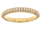Judith Ripka 0.95 ctw Bella Luce® Diamond Simulant 14K Yellow Gold Clad Ring