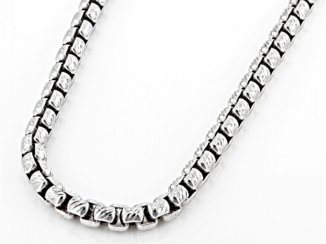 Judith Ripka Verona Rhodium Over Sterling Silver Box Chain Necklace