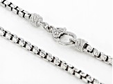 Judith Ripka Verona Rhodium Over Sterling Silver Box Chain Necklace