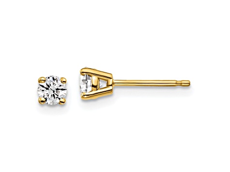 14K Yellow Gold Lab Grown Diamond 3/8ctw VS/SI GH 4 Prong Earrings