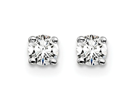 14K White Gold Lab Grown Diamond 3/8ctw VS/SI GH 4 Prong Earrings