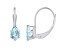 6x4mm Pear Shape Aquamarine Rhodium Over 10k White Gold Drop Earrings