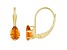 6x4mm Pear Shape Citrine 10k Yellow Gold Drop Earrings
