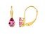 6x4mm Pear Shape Pink Topaz 10k Yellow Gold Drop Earrings