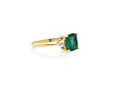 2.18 Ctw Emerald With 0.12 Ctw White Diamond Ring in 14K YG