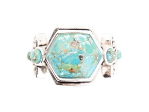 Barse Jewelry Emile Blue Turquoise and Silver Ring