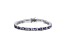 Purple Cubic Zirconia, Rhodium over Sterling Silver Tennis Bracelet