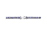 Purple Cubic Zirconia, Rhodium over Sterling Silver Tennis Bracelet