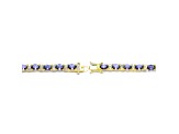 Purple Cubic Zirconia, 14K Gold over Sterling Silver Tennis Bracelet