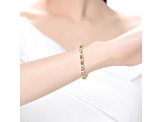 Purple Cubic Zirconia, 14K Gold over Sterling Silver Tennis Bracelet