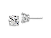 Rhodium Over 14K Gold Lab Grown Diamond 4ct. VS/SI GH+, 4-Prong Earrings