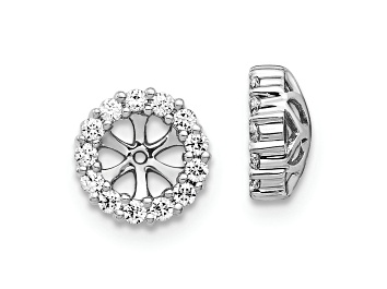 Picture of Rhodium Over 10k White Gold 0.247ctw Diamond Earring Jackets