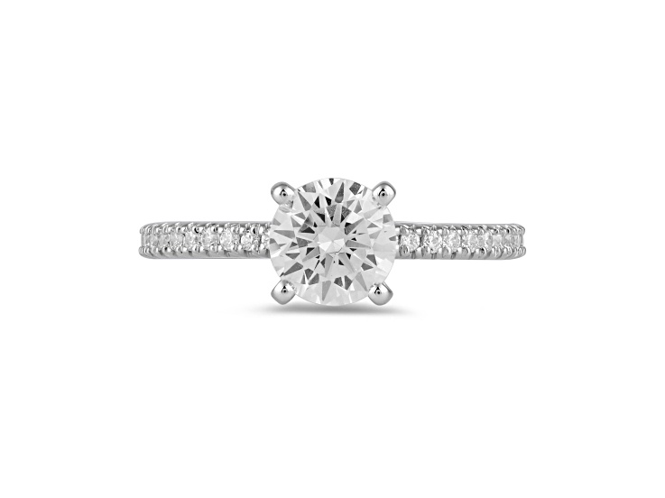 Round White Lab Grown Diamond Ring 14K White Gold 1.75ctw - 14T6PI | JTV