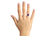 12x8mm Pear Shape Amethyst Rhodium Over Sterling Silver Ring