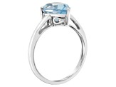 12x8mm Pear Shape Sky Blue Topaz Rhodium Over Sterling Silver Ring
