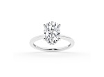 Certified White Lab-Grown Diamond F VS 14K White Gold Solitaire Ring 2.60ctw