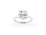 Certified White Lab-Grown Round Diamond F VS 14K White Gold Solitaire Ring 2.60ctw