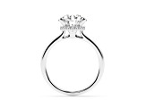Certified White Lab-Grown Round Diamond F VS 14K White Gold Solitaire Ring 2.60ctw
