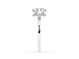 Certified White Lab-Grown Round Diamond F VS 14K White Gold Solitaire Ring 2.60ctw