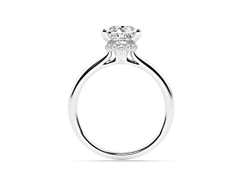 Certified White Lab-Grown Diamond F VS 14K White Gold Solitaire Ring 2.60ctw