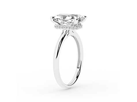 Certified White Lab-Grown Diamond F VS 14K White Gold Solitaire Ring 2.60ctw