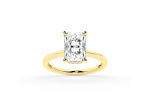 Certified White Lab-Grown Diamond F VS 14K Yellow Gold Solitaire Ring 2.60ctw