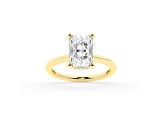 Certified White Lab-Grown Diamond F VS 14K Yellow Gold Solitaire Ring 2.60ctw