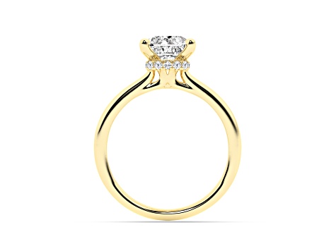 Certified White Lab-Grown Diamond F VS 14K Yellow Gold Solitaire Ring 2.60ctw