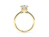 Certified White Lab-Grown Diamond F VS 14K Yellow Gold Solitaire Ring 2.60ctw