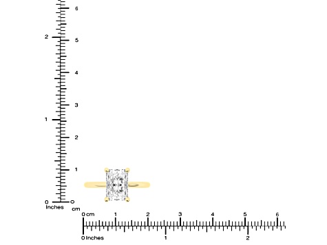 Certified White Lab-Grown Diamond F VS 14K Yellow Gold Solitaire Ring 2.60ctw