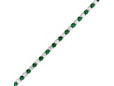 6.25ctw Emerald and Diamond Bracelet in 14k White Gold