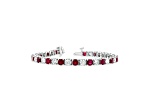 6.25ctw Ruby and Diamond Bracelet in 14k White Gold