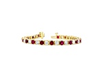 6.25ctw Ruby and Diamond Bracelet in 14k Yellow Gold
