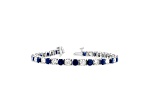 6.25ctw Sapphire and Diamond Bracelet in 14k White Gold
