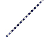 6.25ctw Sapphire and Diamond Bracelet in 14k White Gold